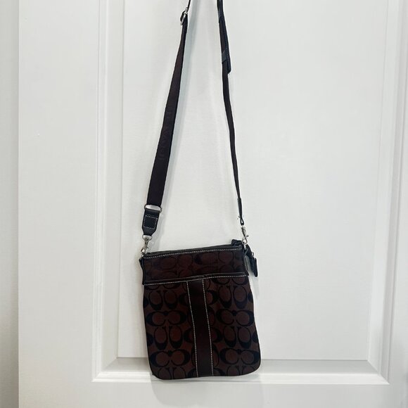 Coach Brown Signature Crossbody Bag - Picture 7 of 7